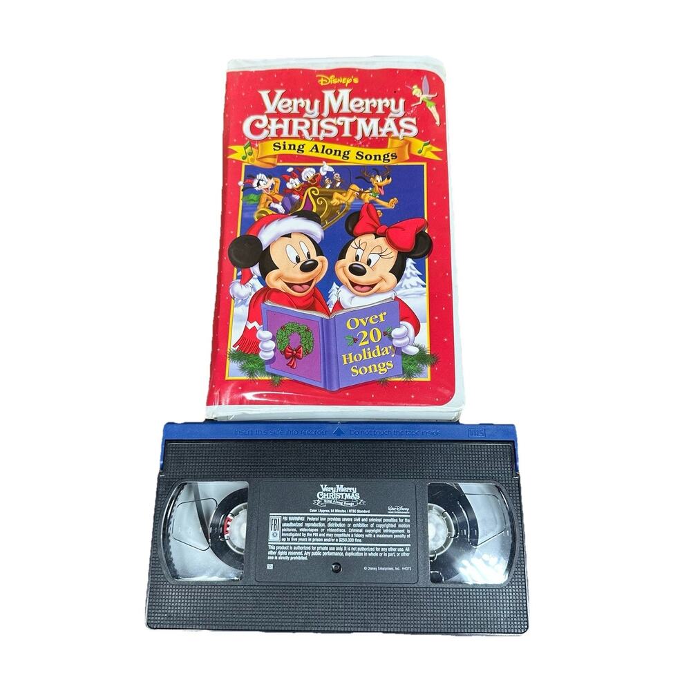 Disney Sing Along Songs Very‎ Merry Christmas VHS Video Tape Clamshell Vtg 90s